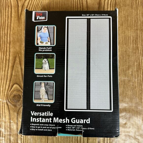 Total Vision Door Instant Mesh Guard 39" x 79" Poly‎ Insect Screen Door - Picture 2 of 5